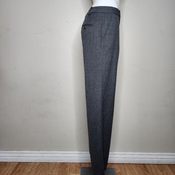 Talbots‎ Charcoal Gray Stretch Wool Wide Leg Trousers Size 6 - Picture 9 of 14